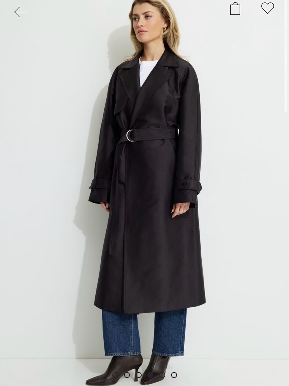 Dynamite sateen Belted Trench Coat